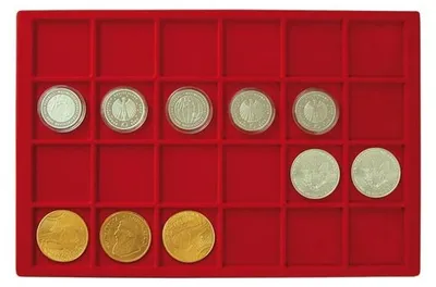 Produktbild von Lindner 2329-24 Tableau für 24 Münzen bis 46 mm Ø