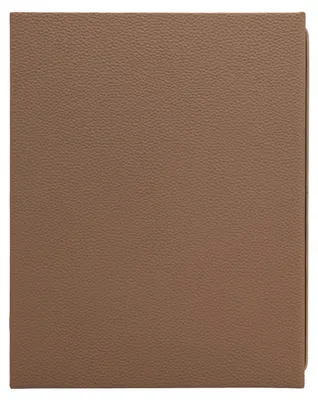 Menükartenhalter A5, PU-Kunstleder lichtbraun, 225×180 mm, 4 Seiten