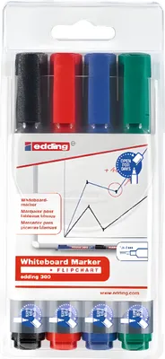 Produktbild von edding 360 Whiteboard-Marker farbsortiert 1,5 - 3,0 mm, 4 St.