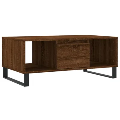 Produktbild von vidaXL Couchtisch Braun Eichen-Optik 90x50x36,5 cm Holzwerkstoff