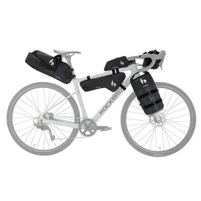 Produktbild von ROCKBROS Bikepacking Taschen Set 5-teilig wasserdicht mit Lenkertasche Rahmentaschen Gabeltasche und Satteltasche Schwarz