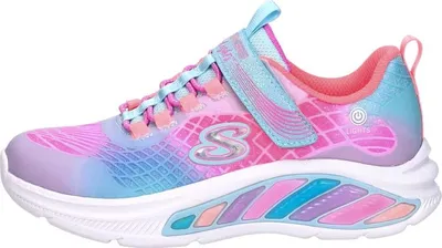 Produktbild von Skechers S-Lights: Rainbow Cruisers Klittenband - Licht blauw - Maat 28