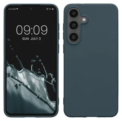 Produktbild von kwmobile Handyhülle für Samsung Galaxy S25 FE Hülle - TPU Case - Kabelloses Laden - Schutzhülle Cover in Dunkler Schiefer