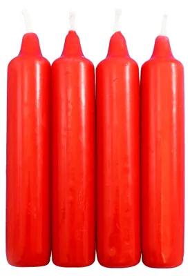 Produktbild von 25er Pack rote Baumkerzen ca. 23 x 130 mm (25 x 4 Stück) Weihnachtskerzen, Christbaumkerzen, Pyramidenkerzen, Adventskerzen