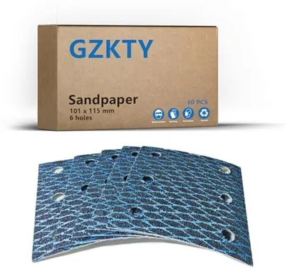 Productafbeelding van 60 stuks schuurpapier klittenband voor vlakschuurmachine, 115 x 101 mm, korrel 100