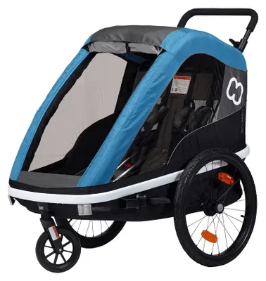 Produktbild von Hamax Avenida Twin Fahrradanhänger, Farbe:Petrol Blau