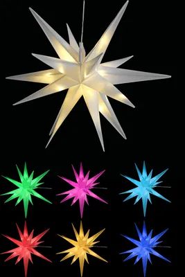 3D LED Stern zum Hängen Weihnachtsbeleuchtung DIA 57cm Außen IP44