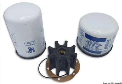 Immagine prodotto di Kit di manutenzione per motore diesel VOLVO 877201 - Osculati 17.600.03