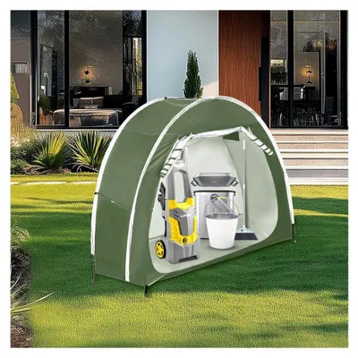 Produktbild von Wasserdichtes Fahrradzelt Tragbar Camping Beistellzelt Fahrrad Garage Gerätezelt Outdoor Fahrradabdeckung Gartenzelt für Fahrräder Motorräder Gartengeräte Rasenmäher