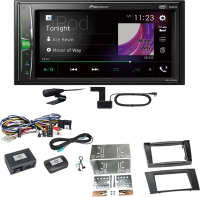 Produktbild von Pioneer DMH-A3300DAB Bluetooth MP3 USB DAB+ Einbauset für Mercedes W211 CLS W219