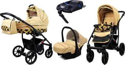 Obrázok produktu pre BabyLux® Largo | Kočík 4v1 Set | Gold Rainbow | Kombi set pre kočík | Isofi