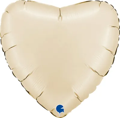 Produktbild von Folienballon - Satin creme Herz 60 cm, Grabo