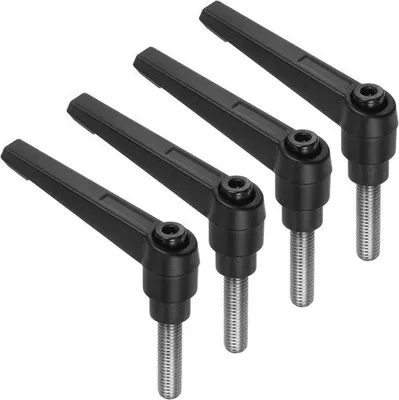 Produktbild von Famanu Spanhendelgriffe - Verstellbare Handgriffe aus Edelstahl 304 - M8 x 30 mm - Schwarz