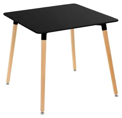 Produktbild von DRW Beistelltisch aus MDF-Holz in Schwarz und Natur