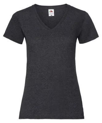 Immagine prodotto di Fruit of the Loom - Maglietta "Valueweight" con scollo a V da donna FK3048 (L) (grigio)