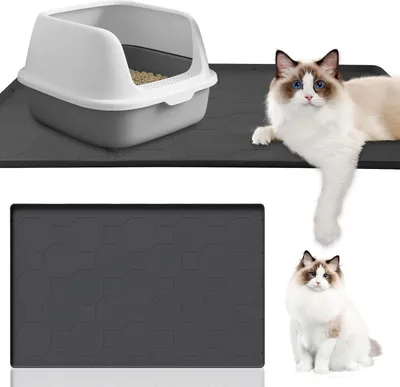 Produktbild von Katzenklo-Vorleger 86 x 56 cm, Silikon, wasserdicht, rutschfest, für Katzentoilette