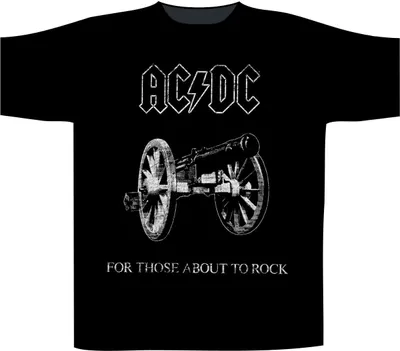 Produktbild von AC/DC Shirt XL for those about to rock schwarz weiß