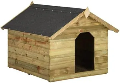 Obrázok produktu pre Drevená búda pre psov – 105,5 x 123,5 x 85 cm