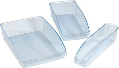 Produktbild von WENKO 3er Set Kühlschrank Organizer Boxen Ordnung Küchen Dosen Becher Gläser
