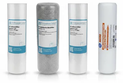 Produktbild von Filter Set 10' 4-teilig Ersatzfilter Umkehrosmose Anlage RO Sediment Aktivkohle