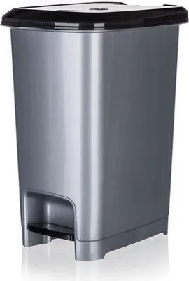 Obrázek produktu pro Odpadkový koš - nášlapný, šedý, 40 l