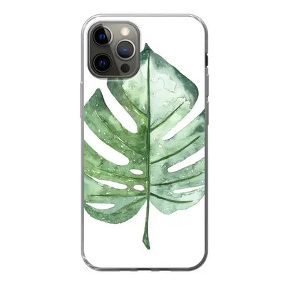 Produktbild von MuchoWow® Handyhülle Schutzhülle Hülle für iPhone 13 Pro Aquarell - Monstera - Blatt Silikon Softcase Handy Hülle - Handy-Tasche