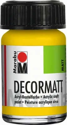 Produktbild von Decormatt Acryl - Gelb 019 15 ml. Packung mit 5 Stück