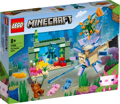 Produktbild von LEGO 21180 Minecraft Das Wächterduell, Unterwasser-Abenteuer, Kinderspielzeug ab 8 Jahren, Geschenk für Kinder, mit Figuren und Kreaturen
