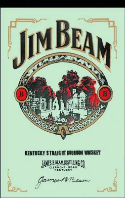 Produktbild von Jim Beam 2 - 20x30 cm bedruckter Spiegel im Kunststoff Rahmen