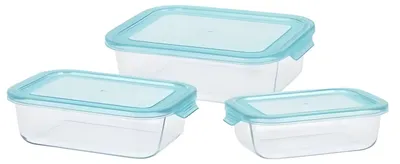 Produktbild von Glasbehälter für Lebensmittel, verschiedene Größen, 3er-Set