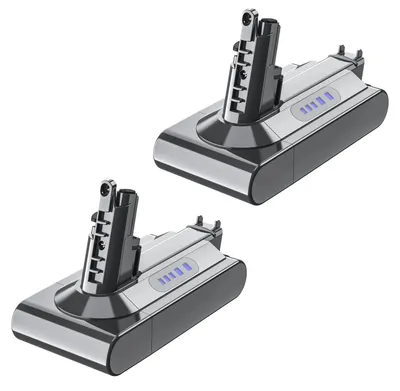 Immagine prodotto di Batteria per aspirapolvere V10 SV12 - Batteria di ricambio - 6000 mAh agli ioni di litio - Compatibile con Motorhead/Animal/Trigger - Senza fili - Confezione da 2