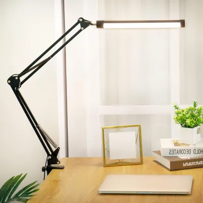 Obrázok produktu pre Stolná lampa, LED, nastaviteľný rameno, stolná lampa s klipom, USB napájanie