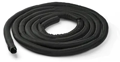 Produktbild von StarTech.com WKSTNCM2 Kabelschlauch 4,6 m – flexibler Kabelstrumpf Ø 2,54–3,81 cm, zuschneidbar, Schwarz