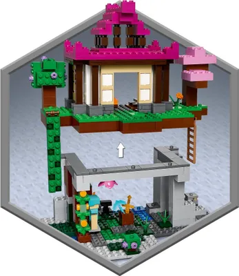 Produktbild von LEGO 21183 Minecraft Das Trainingsgelände, Haus und Höhle