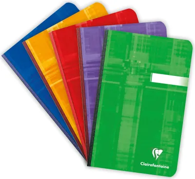 Produktbild von Clairefontaine 5x Notizbücher 11x17cm 96 Blatt kariert 90g - Sortiert 69602C