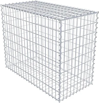 Produktbild von Gabione 100 cm x 80 cm x 50 cm (L x H x T), Maschenweite 5 cm x 10 cm, Spirale