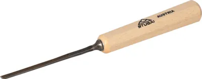 Produktbild von STUBAI Stemmeisen Stechbeitel Serie 52 - Form 3 | Gerades Flacheisen - 3 mm, mit Holzgriff, zum Vorstechen, für Anschlagarbeiten, Schrupparbeiten, Rosetten, zur Bearbeitung von Holz