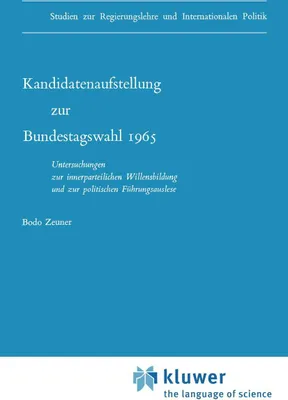 Produktbild von Kandidatenaufstellung zur Bundestagswahl 1965