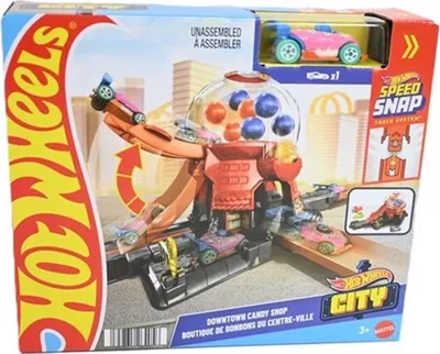 Zdjęcie produktu dla MATTEL Hot Wheels City - sklep z gumami + samochód JBM62