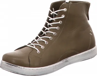 Produktbild von Andrea Conti Damen 0341500 Schnürboots Sneaker High mit Reißverschluss , Größe:37 EU, Farbe:Grün