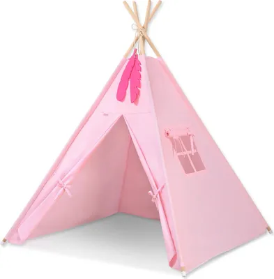 Immagine prodotto di Tenda Tipi per bambini + ciondolo di piume - rosa