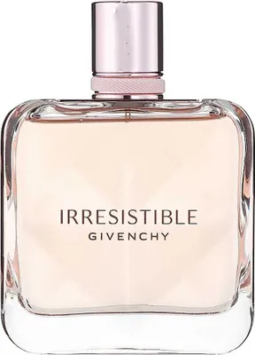 A close-up studio shot of a Givenchy Irresistible Eau de Parfum bottle.
