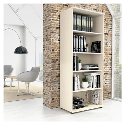 Produktbild von Bücherregal 5OH aus Holz für Büro und Wandmontage in Ahorn