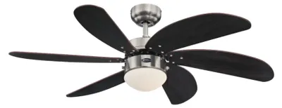 Immagine prodotto di Ventilatore da soffitto Turbo Swirl Cromo 105 cm con luce e catenelle