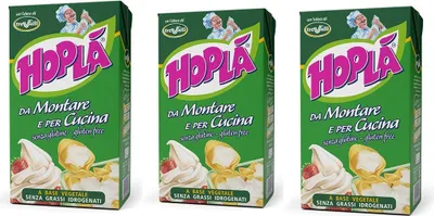 Produktbild von 3x Trevalli Hopla Panna da montare e per cucina Sahne zum Kochen Gluten-frei basierend auf pflanzlichen Fetten 1000ml