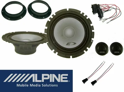 Produktbild von Alpine passend für VW Bus T5 T6 ab 2003 Lautsprecher Einbau Set Tür 2 Wege 16,5cm 280 Watt