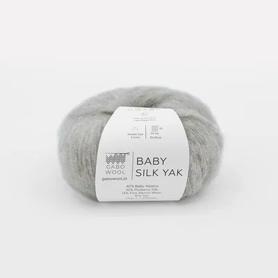 Produktbild von GABO Wool Baby Silk Yak 9636 Hellgrau – weiches, feines Garn aus Wolle und Yak