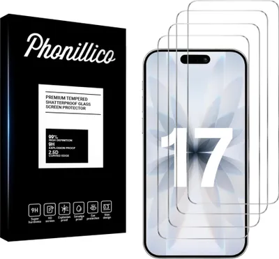 Produktbild von Hartglas für iPhone 17 [4 Stück] Displayschutzfolie Screen Protector Film Anti-Kratzer Glas Resistant Phonillico®