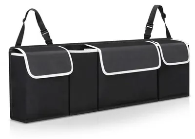 Produktbild von Auto-Organizer Kofferraumtasche Oxford Schwarz 90x25x12cm Wasserdicht
