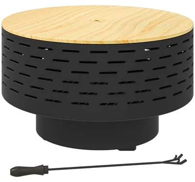 Zdjęcie produktu dla Outsunny, palenisko 3 w 1, średnica 60 cm, wysokość 39 cm, z rusztem do grillowania ze stali nierdzewnej